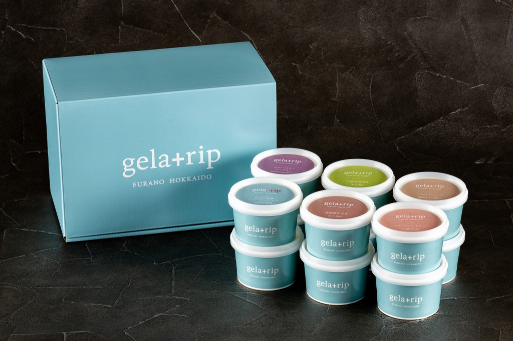 
びえい牧場の牛乳を使用！gelatrip's selection　ジェラート 12個BOX[019-18]
