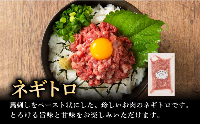 【全6回定期便】【熊本特産】赤身馬刺し3種とネギトロの詰め合わせ 3891【株式会社フジチク】 [BHAD067]