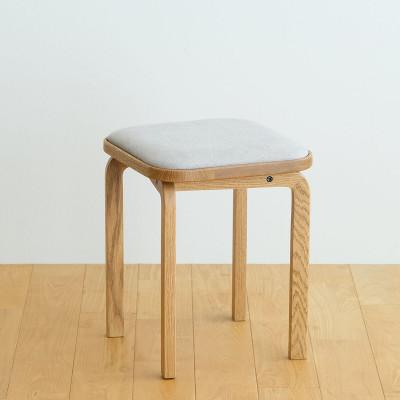 ふるさと納税 府中市 府中市の家具　コッコスツール　オーク材/生地:ラムース(アイボリー)(組み立て式)