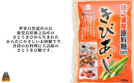 【ポストイン配送】徳之島産原料糖100％ さとうきび糖 きびあじ（600g×2袋） ( 砂糖 さとうきび糖 ミネラル 砂糖 徳之島 上野砂糖 )