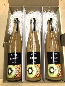完熟 キウイ フルーツ使用 100％ ストレート ジュース 500ml×3本セット 山口県阿武町産
