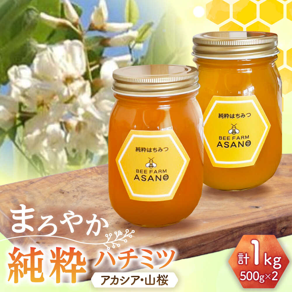 【ふるさと納税】純粋ハチミツ 2種セット (アカシア500g×1 山桜500g×1) 瑞浪市 / honey shop Bee farm asano 蜂蜜 はちみつ[AZBT013]