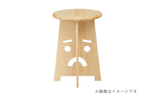 ふぇいすKid's〈Face Kid's Stool〉　表情：えーちゃん　カラー：クリア