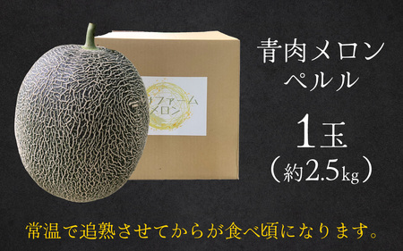  メロン 先行予約 1玉 2.5kg以上 ペルルメロン 青肉メロン