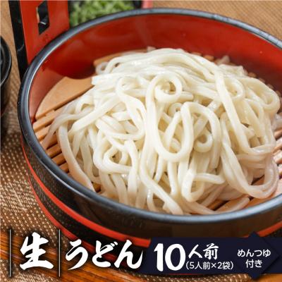 ふるさと納税 下呂市 【訳あり】簡易包装 生うどん 5人前×2袋 めんつゆ付き 10食セット【丸中製麺所】【29-10】
