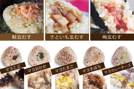  ［全5回 お届けの毎月頒布会］かんこめの玄むす　玄米おむすび20個セット×５回