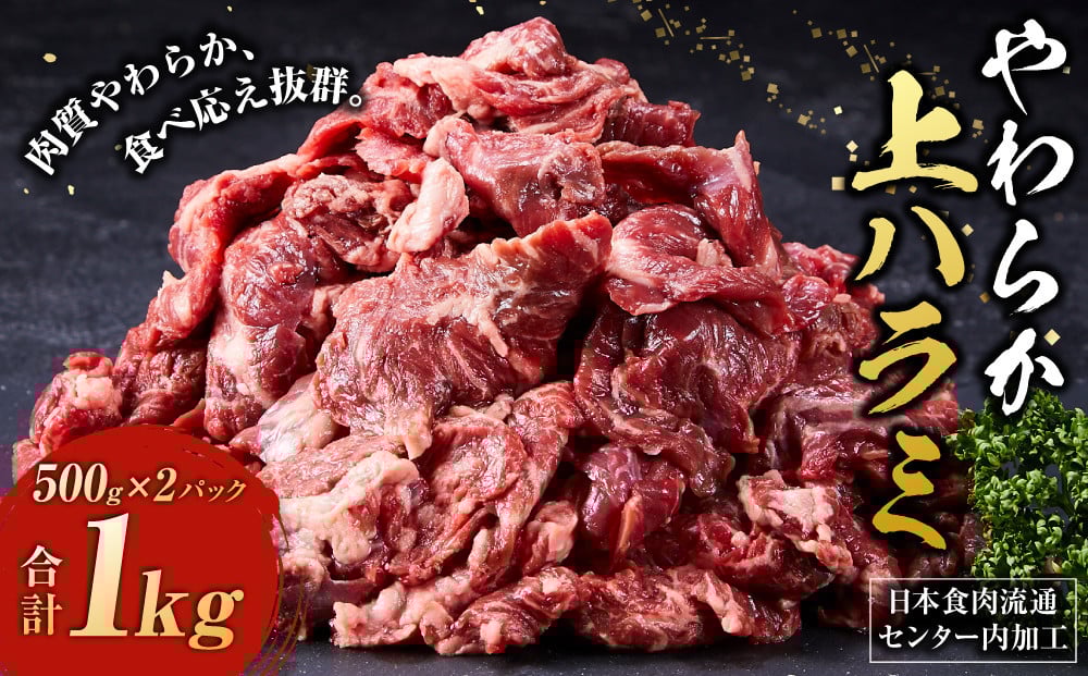 
            日本食肉流通センター内加工　やわらか上ハラミ　５００g×２パック
          