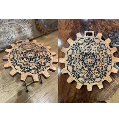 ふるさと納税 下呂市  【チーク】サイドテーブル Atem アーテム(1台)机 彫刻 キャンプ 【93-10【2】】 |  | 01