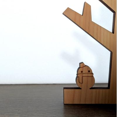 ふるさと納税 智頭町 智頭のヒノキ 卓上ブックツリー 収納BOX付き|折り畳み式 木製 |  | 03