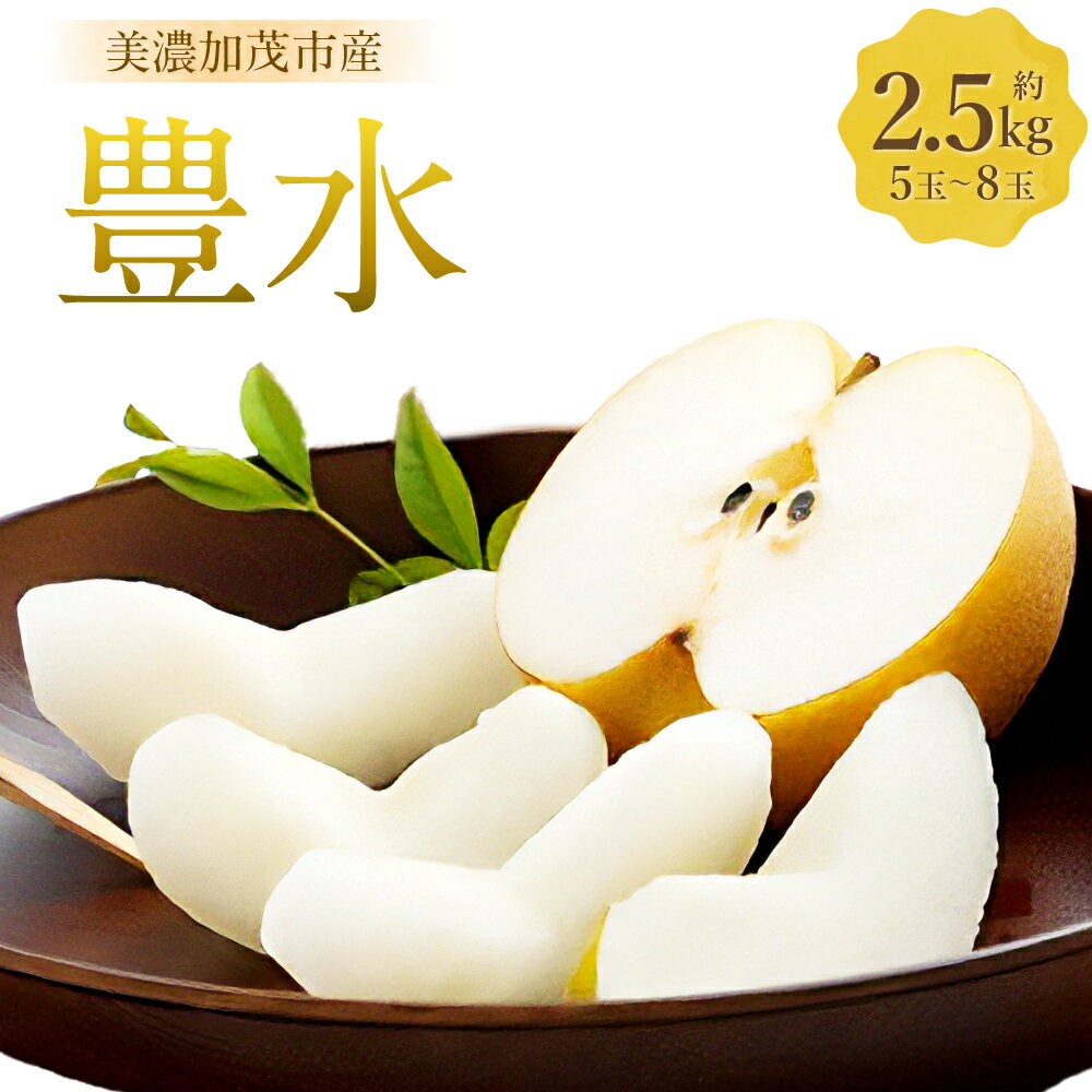 【ふるさと納税】【レビューキャンペーン対象商品】《先行予約》「山之上果実農業協同組合」山之上の梨 豊水 1箱 約2.5kg（5～8玉） なし ナシ くだもの 果物 果実 フルーツ 岐阜県産 国産 岐阜県 美濃加茂市 送料無料 【2025年9月上旬～9月下旬発送予定】