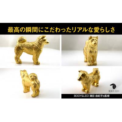 ふるさと納税 南アルプス市 純金(K24)製 『柴犬』ミニチュアオブジェ　1点 |  | 01