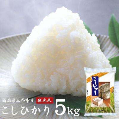 ふるさと納税 三条市 無洗米 コシヒカリ 5kg 新潟県三条市産 令和7年産 [外山敏雄商店]【017S152】