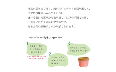 やまえ栗 ジェラート 12個 友和堂 《10月上旬-12月中旬頃出荷》 熊本県 球磨郡 山江村 スイーツ お菓子 洋菓子 アイス 栗 くり