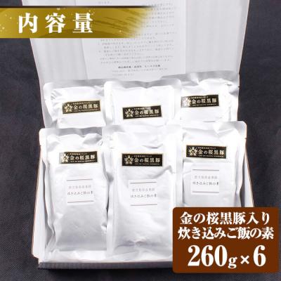 ふるさと納税 いちき串木野市 金の桜黒豚 炊き込み ご飯の素 2合用(260g)×6袋 計12合分 |  | 01