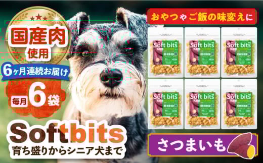 【全6回定期便】Softbits （野菜）さつまいも（40g×6P）長崎県/株式会社サポート [42AEAE040] ドッグフード おやつ 健康