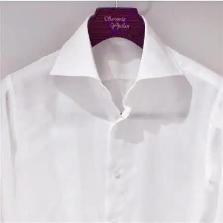 ハンドメイド　ドレスシャツ　 白　Lサイズ　cotton100% 140番双糸ツイル生地【1239539】