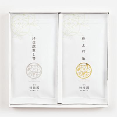 ふるさと納税 新富町 宮崎日本茶専門店　極上煎茶100g　特撰深蒸し茶100g【GF31】 |  | 03