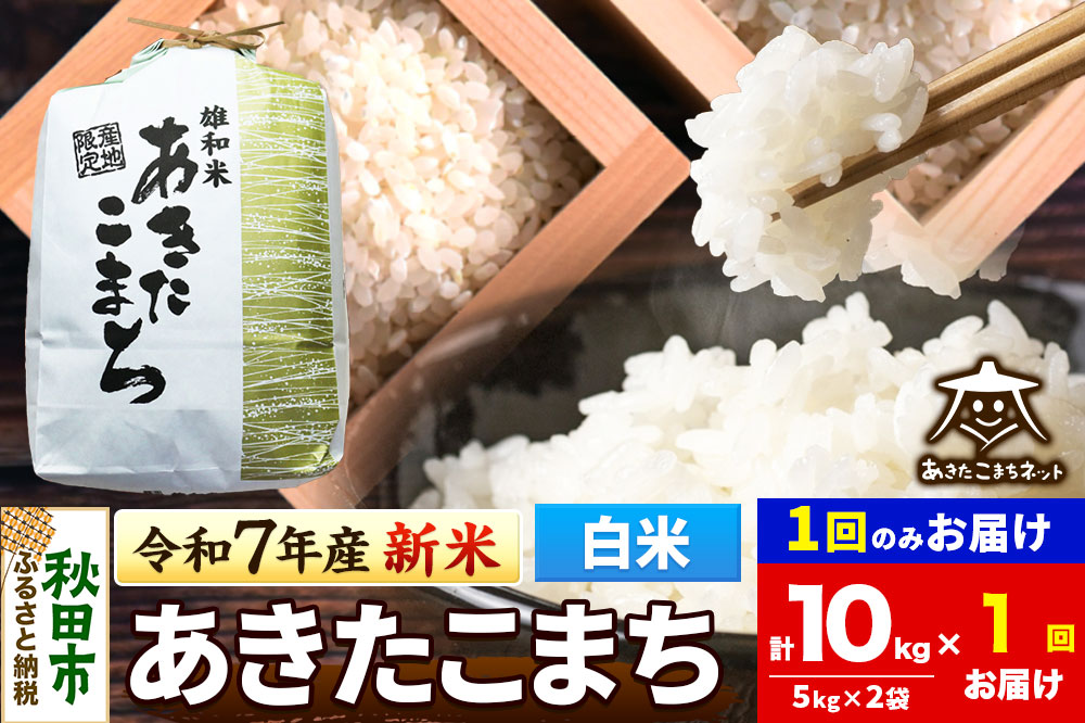 《令和7年産 新米受付》あきたこまち 清流米 10kg(5kg×2袋)【白米】 秋田市雄和産
