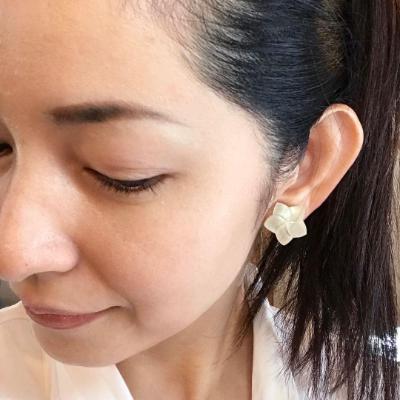 ふるさと納税 屋久島町 夜光貝細工のプルメリア・イヤリング |  | 01