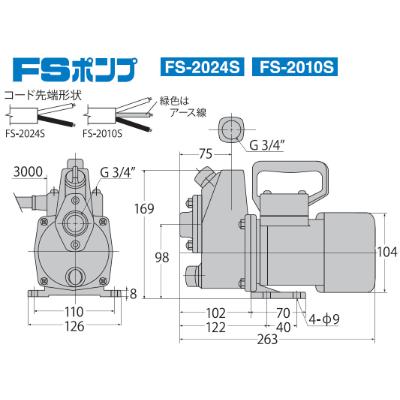 ふるさと納税 長岡京市 海水用モーターポンプ　FS-2010S　FSポンプ　口径20ミリ　AC-100V |  | 03