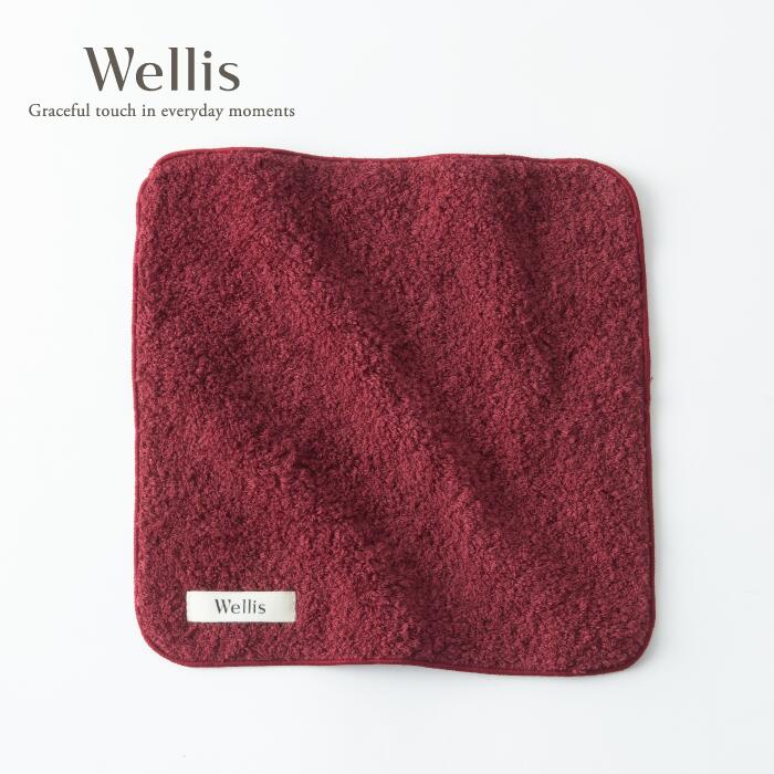 【ふるさと納税】Wellis【極上の肌心地】タオルハンカチ2枚 ボルドー（009_5131）
