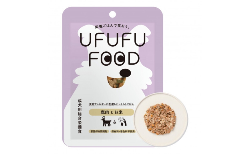 
                  【福岡市】成犬用総合栄養食 食物アレルギーに配慮した 手づくりごはん UFUFU FOOD レトルト 鹿肉とお米4パック 犬用 いぬ
                