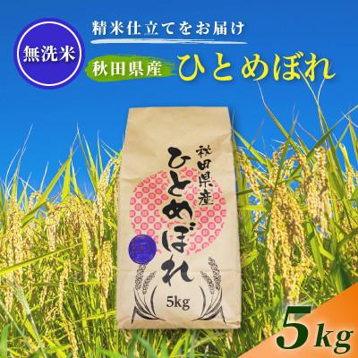 ふるさと納税 由利本荘市 【発送月固定定期便】2027年1月〜発送 無洗米 秋田県産ひとめぼれ 5kg(5kg×1袋)全5回
