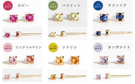 【カタログギフト】K10イエローゴールドピアス 選べる誕生石12種類 贈り物にも K10-06-CATALOG