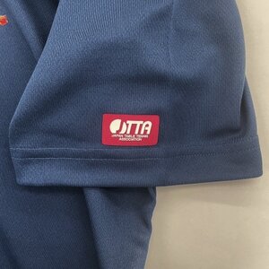 JTTA公認　卓球ユニフォーム【男女兼用(ドライ):150サイズ】フラワー　インディゴ【1667848】