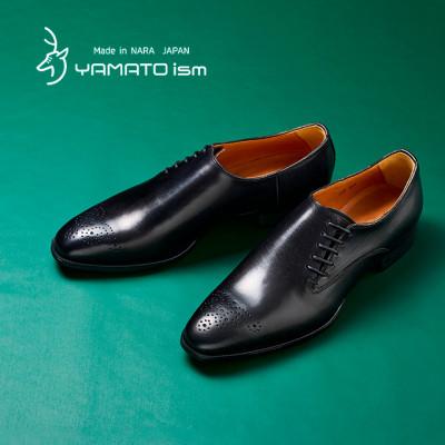 ふるさと納税 大和郡山市 ヤマトイズム 25.0cm ブラック 牛革 ビジネスシューズ 紳士靴 YAP102