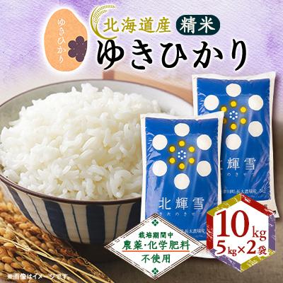 ふるさと納税 斜里町 【北海道産】ゆきひかり 10kg(5kg×2袋)〈栽培期間中農薬・化学肥料不使用〉 精米