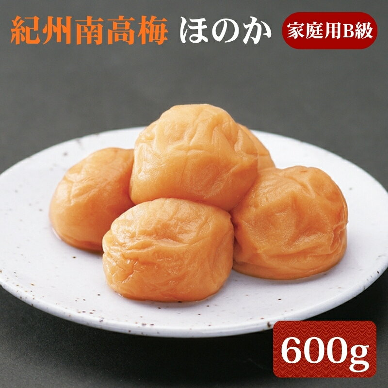 【ふるさと納税】紀州南高梅 ほのか 家庭用B級 600g |梅干 うめぼし 南高梅 和歌山 うす塩 減塩 塩分控えめ