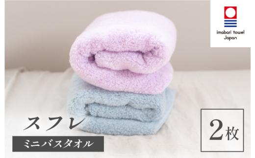 （今治タオルブランド認定品）スフレ ミニバスタオル フローズンセット 2枚（ソーダ・ミゾレ）【I003250MBT2BPU】