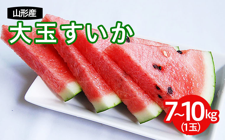 
             山形産 大玉西瓜(すいか) 1玉入り 【令和7年産先行予約】FU22-117 くだもの 果物 フルーツ 山形 山形県 山形市 2025年産
          