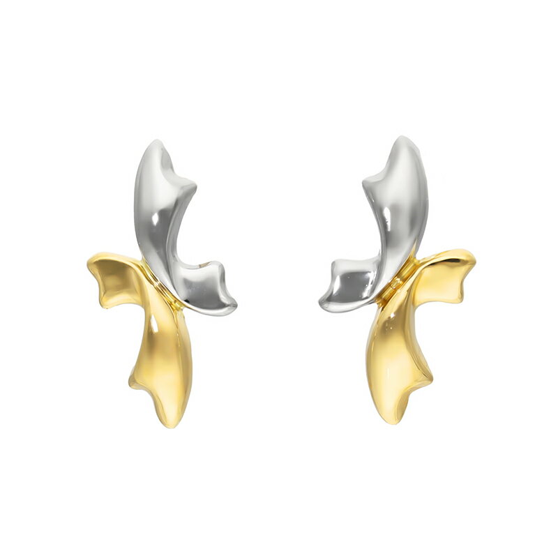 【ふるさと納税】＜ 甲府ジュエリー ＞ ピアス ジュエリー レディース アクセサリー プラチナ Pt900 Pt 18金 K18 YG イエローゴールド スタッドピアス クローバー 幸運 ギフト プレゼント ジュエリーボックス付 保証書付 k366-007