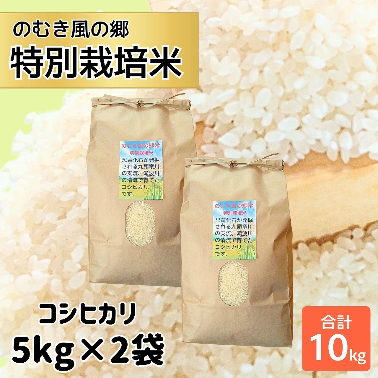 【ふるさと納税】 【令和7年産 新米】【数量限定】のむき風の郷コシヒカリ特別栽培米 精米 5kg×2袋 合計10kg / お米 白米 ご飯 ブランド米 国産 北陸 福井県産 勝山市