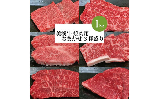 
美渓牛 焼肉 おまかせ3種 1kg
