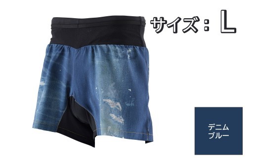 WILD DRY DENIM V ランニングパンツ PM6ポケット ショート 7inch（レディース）デニムブルーL［TRP5009S-9120-L］