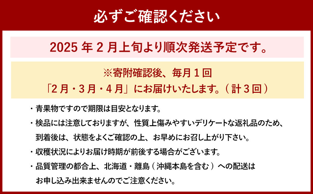 【3回定期便（2・3・4月発送）】博多あまおう 250g～270g × 2パック