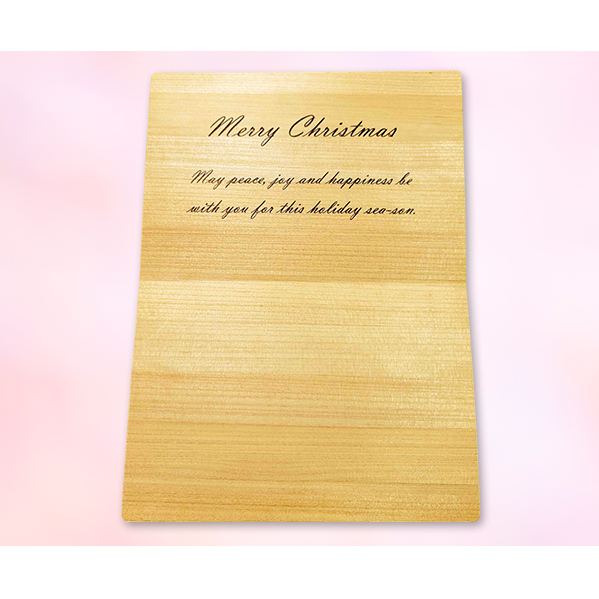 木製カード メッセージカード 5枚 4セット 計 20枚 木製メッセージカード ヒノキ オーダーメイド 作成 木製 木の香り 和紙 ビジネス おしゃれ 仕事 日用品 北海道 芦別市_イメージ2