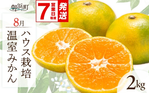〈 ご入金確認から7営業日程度で発送！ 〉【お中元・のし可】8月の御浜柑橘 温室みかん 2キロ【夏ギフト お中元ギフト のし対応可 熨斗 ギフト対応可 先行予約 期間限定 果物 フルーツ みかん 温室みかん ハウスみかん 2kg 三重県 御浜町】
