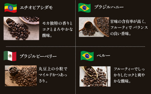 世界の 珈琲豆 10種類 飲み比べセット（豆）＆古墳珈琲ドリップバッグ1袋 株式会社ばいせん工房 珈琲倶楽部《30日以内に出荷予定(土日祝除く)》大阪府 羽曳野市 コーヒー 珈琲