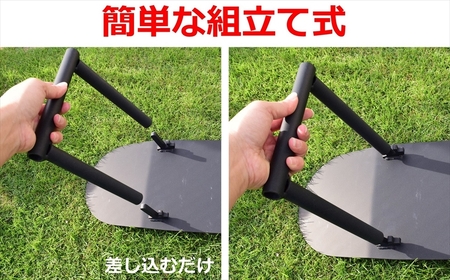 こんなの見たことない！キャンプやインテリアにもアイアン製『スケボー型テーブル 縞』アウトドア用品 [C434]