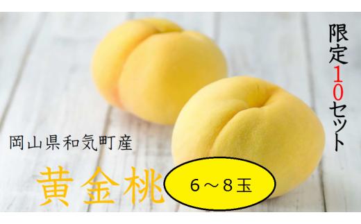 【2026年発送】 黄金桃 約2.0kg ６～８個 化粧箱入り 岡山県産 桃 もも フルーツ 産地直送 送料無料 行-6