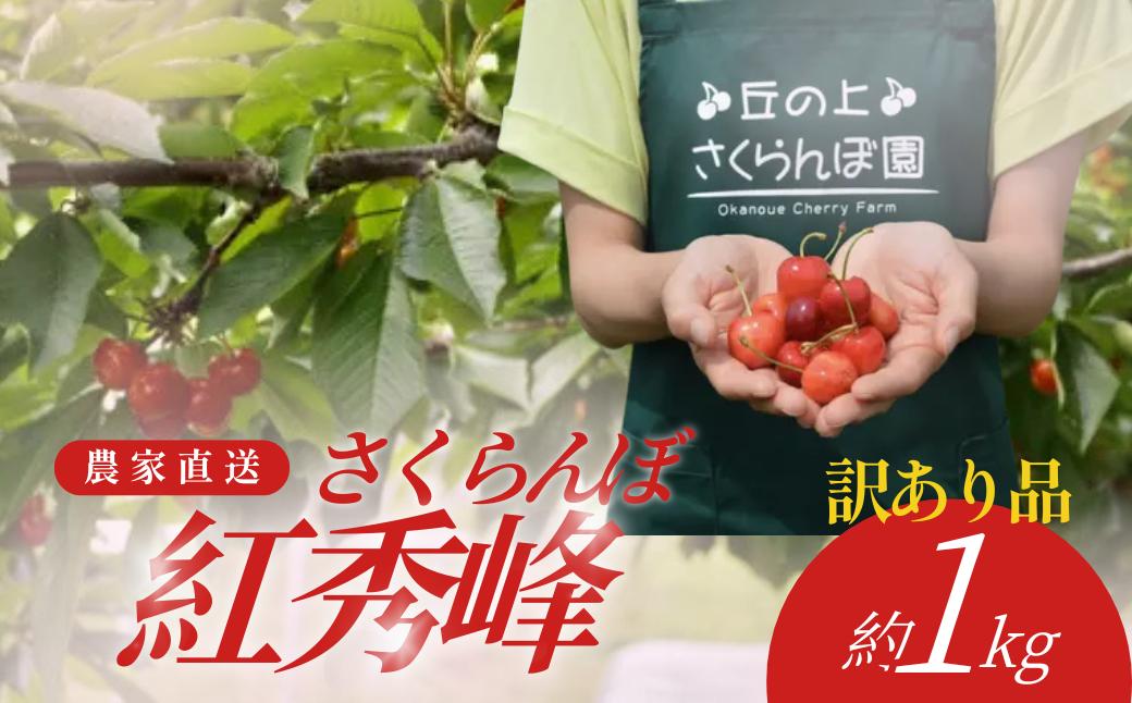 
            【2026年発送先行予約】さくらんぼ　紅秀峰　訳あり1kgバラ詰め
          
