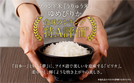 【定期便全12回】令和5年産 うりゅう米 ゆめぴりか 無洗米 10kg（5kg×2袋）毎月1回お届け