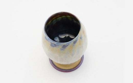 グラス砂漠のチューリップ-ブルー　青 グラス タンブラー 手作り オリジナル 吹きガラス こだわりの逸品 ギフト プレゼント 自分用 人気 おすすめ