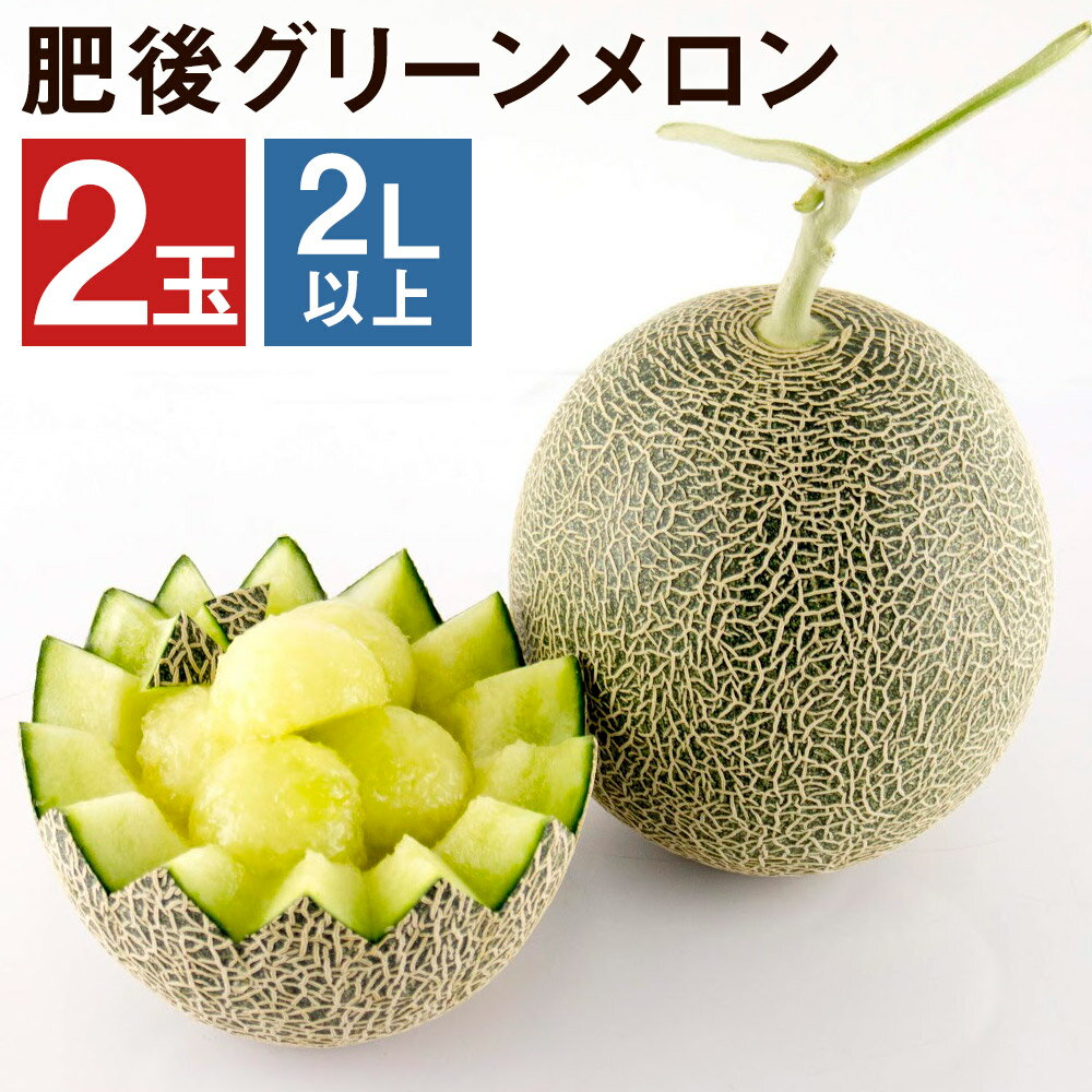 【ふるさと納税】肥後グリーンメロン 2玉 2L以上 くまモン箱入り 【メロンドーム】 メロン 果物 フルーツ 九州産 熊本県産 送料無料【2026年5月中旬より順次発送予定】【先行予約】