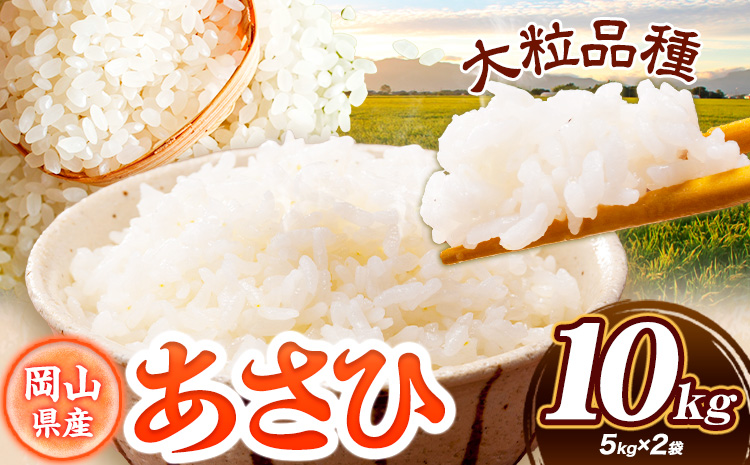 岡山県産 あさひ 10kg (5kg×2袋)  全農パールライス株式会社 《30日以内に出荷予定(土日祝除く)》精米 米 送料無料---124_1455_30d_23_28500_10---