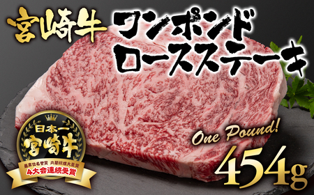 宮崎牛ワンポンドステーキ454g　国産牛肉　A4～A5等級＜2.7-1＞N